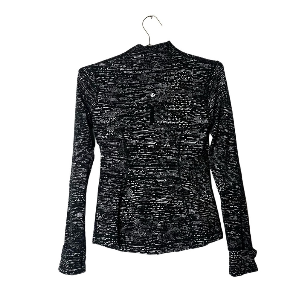 Lululemon Digital Rain Jacquard Black White Define Jacket * Luxtreme Size 6 - Picture 4 of 4